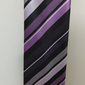 Croft & Barrow Men's Silk (Purple Stripe Pattern) Tie
